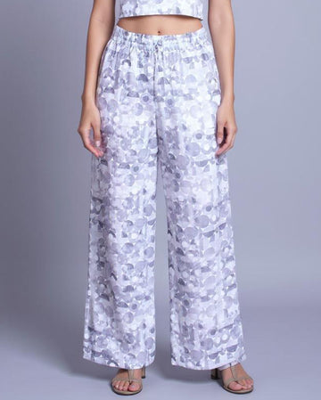 Paisley Motif Wide-Leg Palazzo Pant - Multi