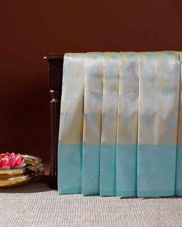 Elegant Litchi Silk Saree with Intricate Zari Weaving and Traditional Motifs - Yellow