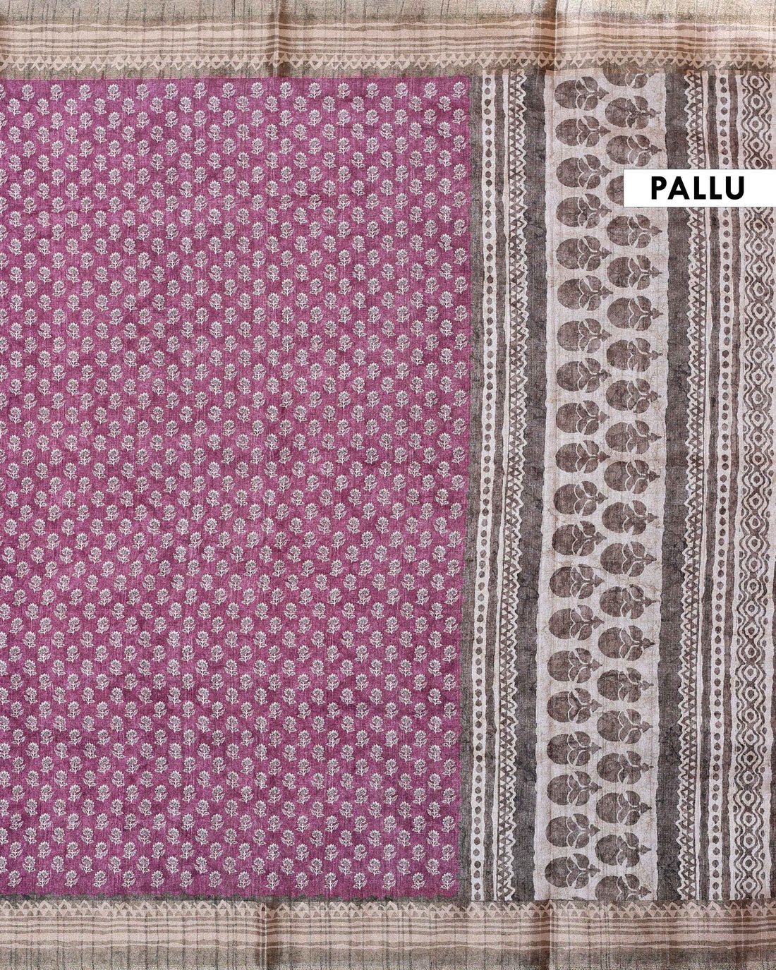 Pink Colour Art Silk Saree with Small Floral Buti Weave and Black Border