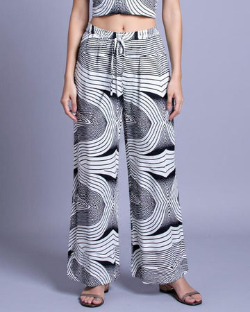 Abstract Print Palazzo Pant - Multi