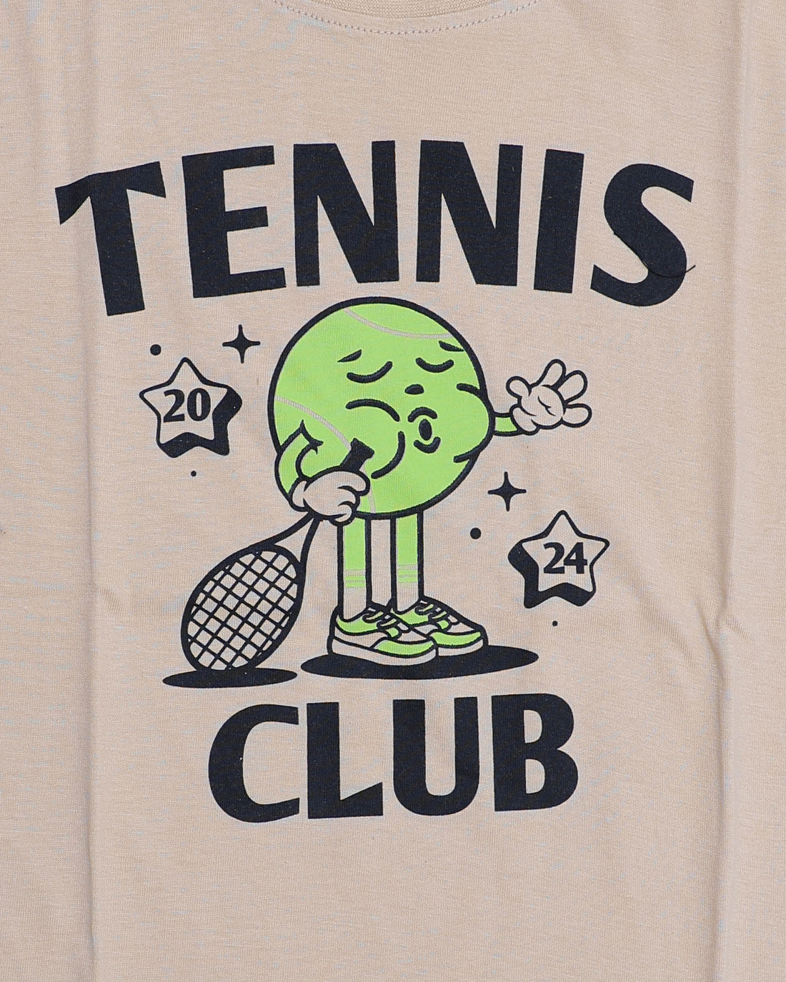 Boys Casual Stylish Printed T- Shirt - Beige-Front