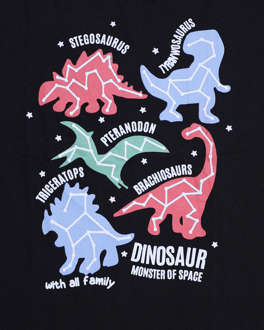 Boys Festive Stylish Printed T- Shirt - Black