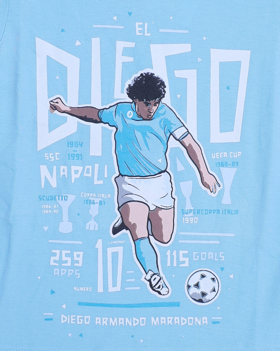 Boys Festive Stylish Printed T- Shirt - Blue - front