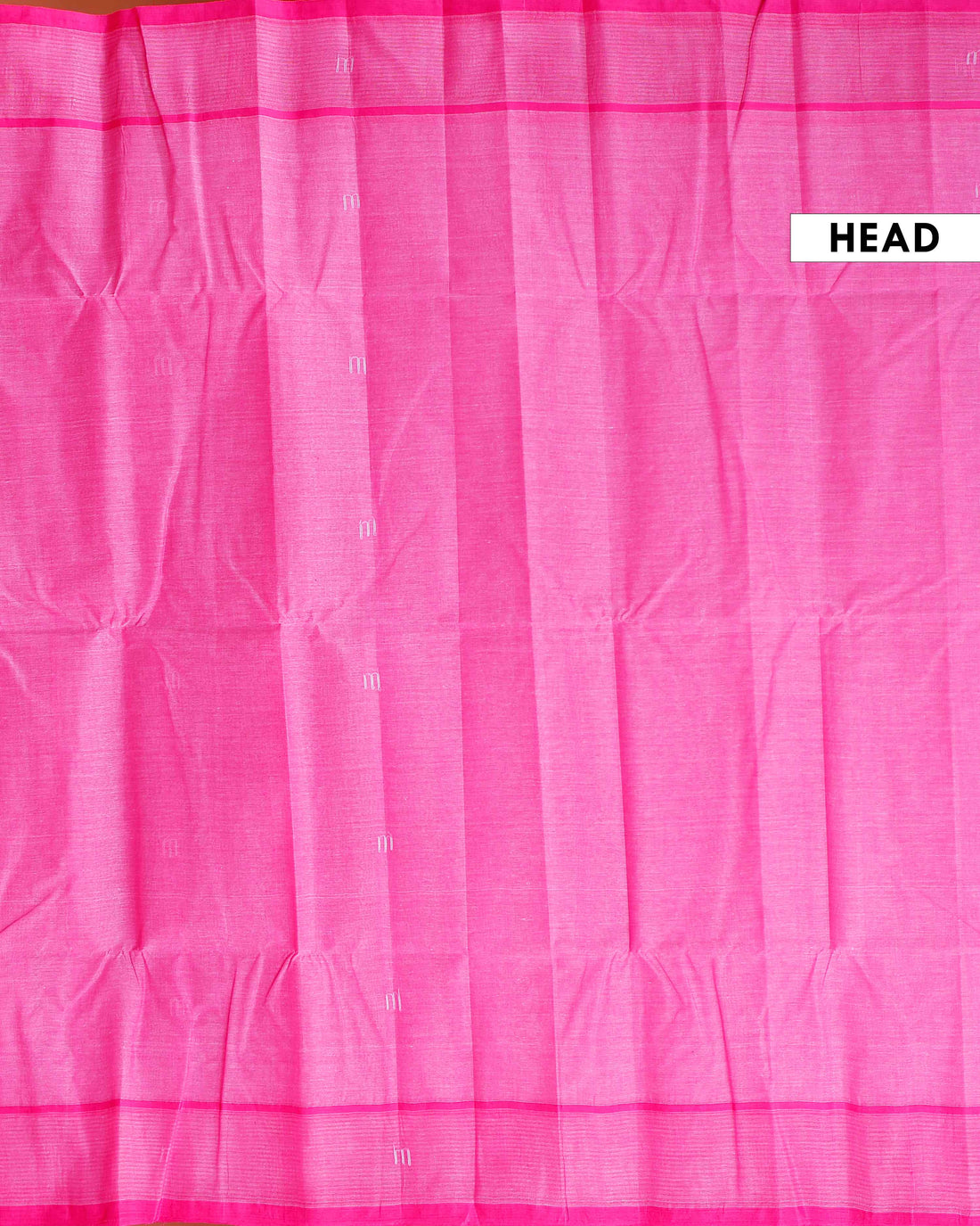 Handwoven Khadi Cotton Saree with Subtle Border Detail  - Pink