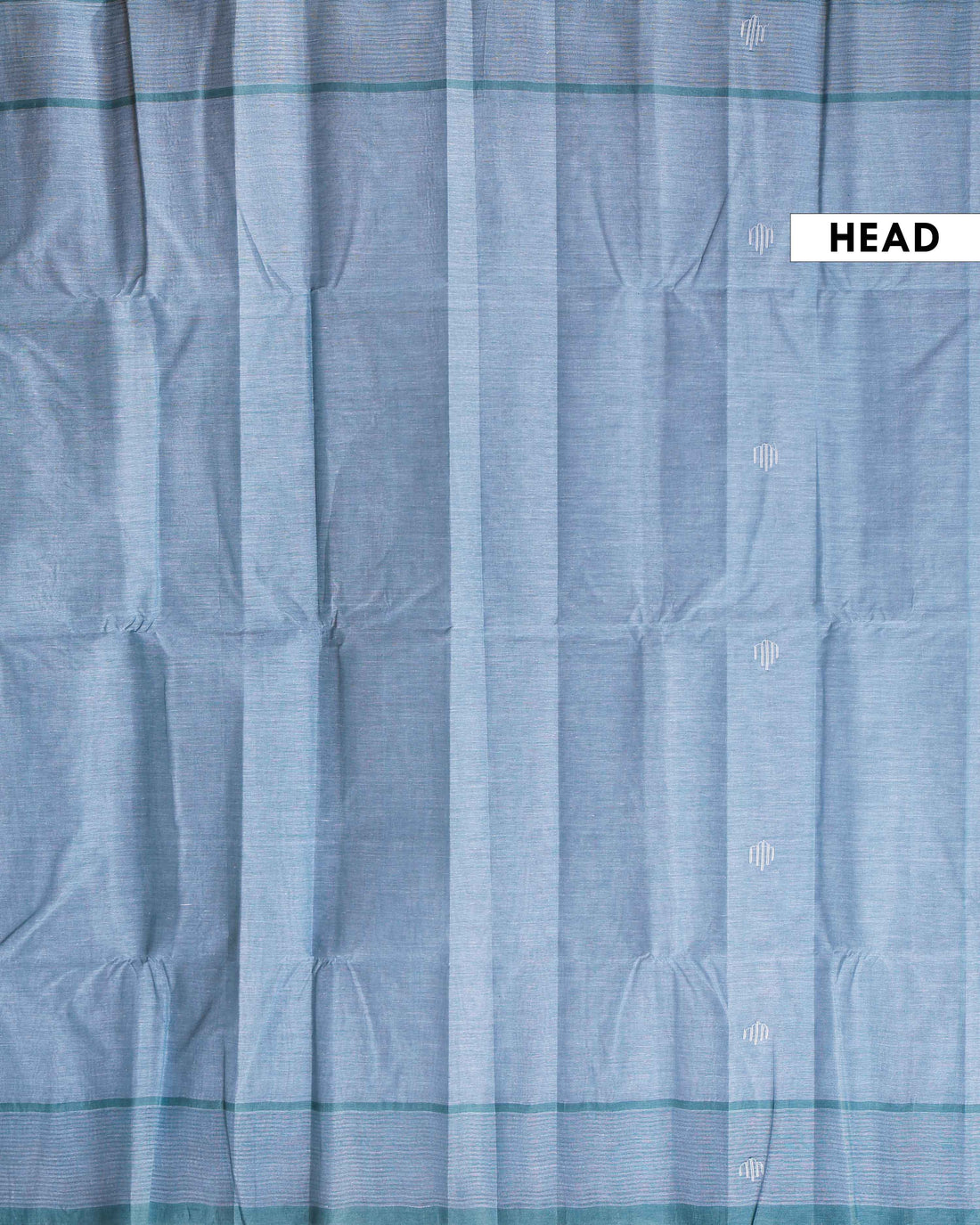 Handwoven Khadi Cotton Saree with Subtle Border Detail  - Light Blue