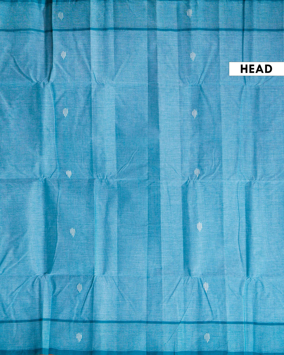 Handwoven Khadi Cotton Saree with Subtle Border Detail  - Blue