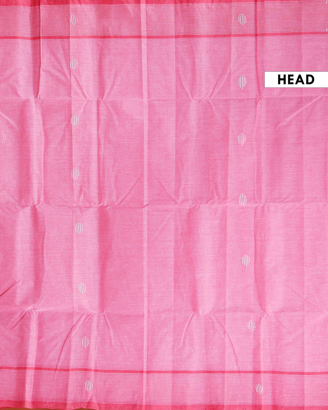 Handwoven Khadi Cotton Saree with Subtle Border Detail  - Pink