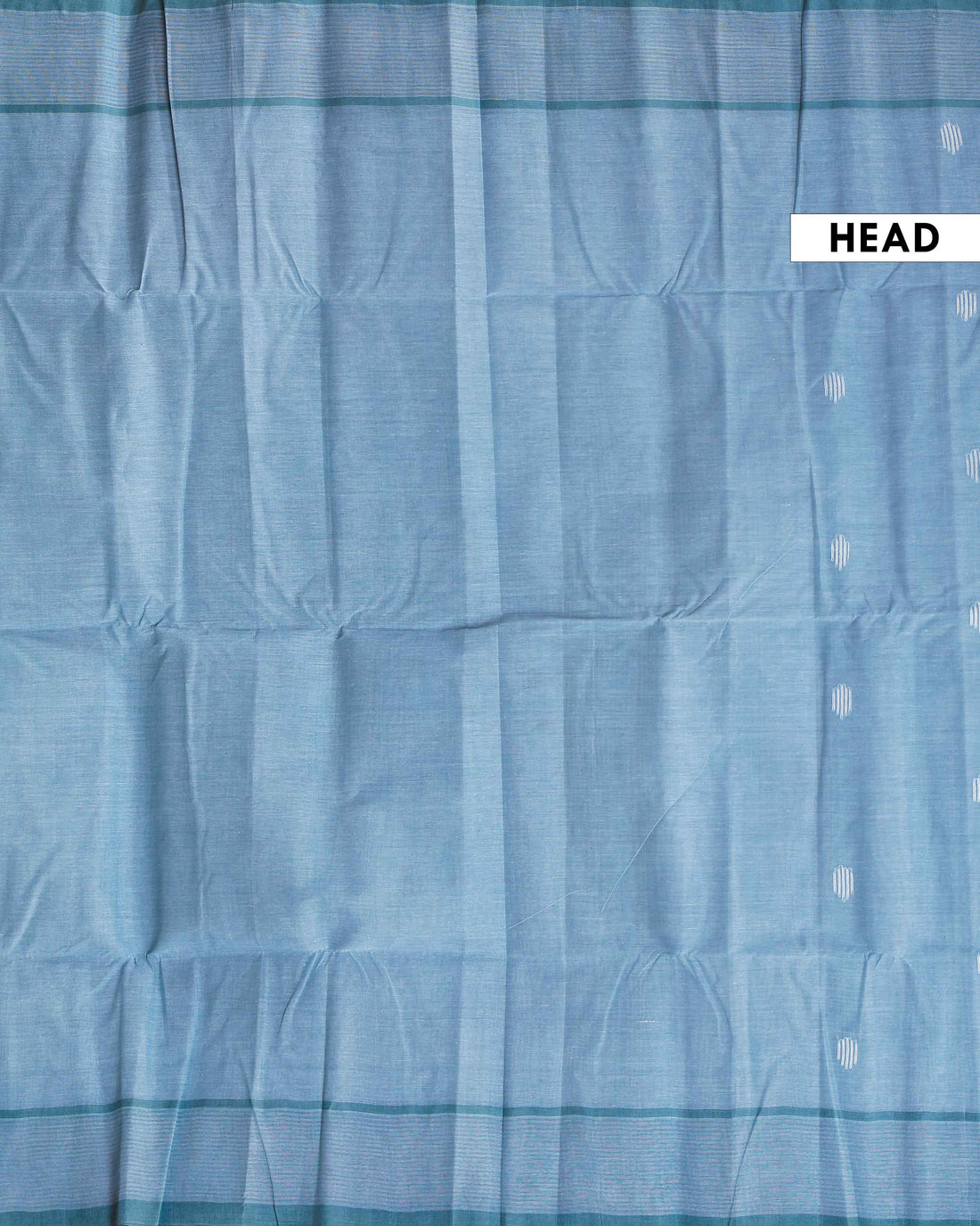 Handwoven Khadi Cotton Saree with Subtle Border Detail  - Blue