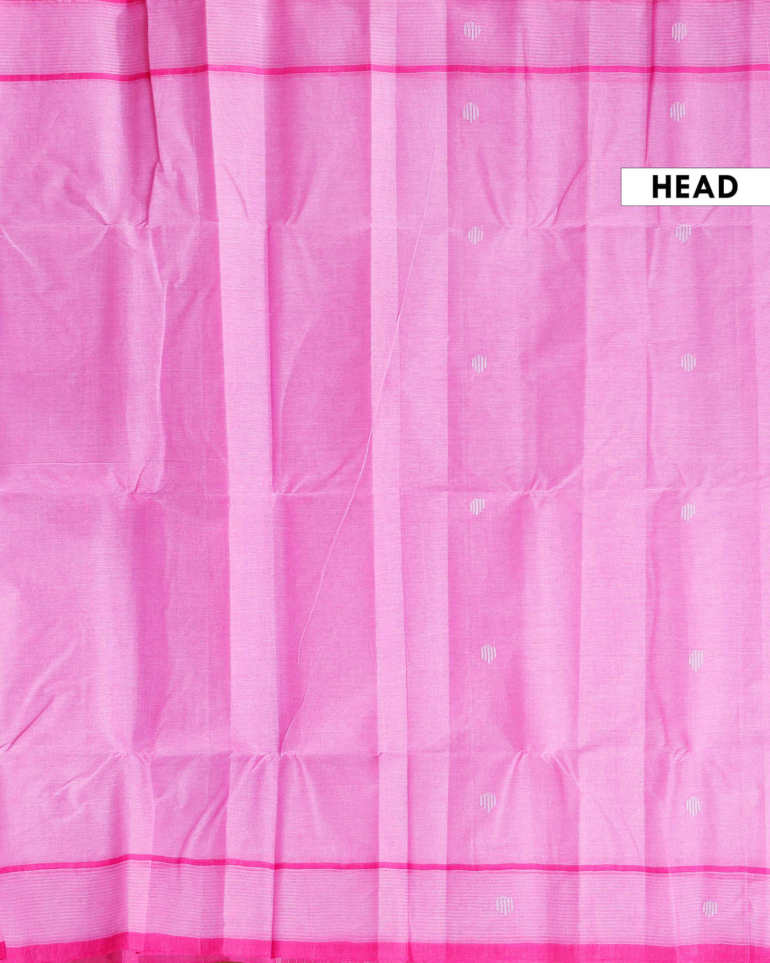 Handwoven Khadi Cotton Saree with Subtle Border Detail  - Pink