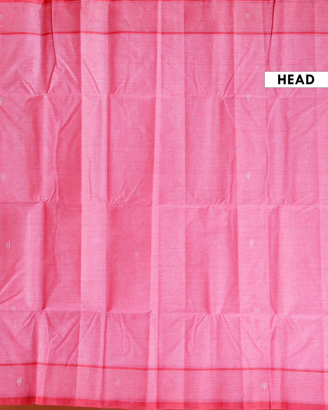 Handwoven Khadi Cotton Saree with Subtle Border Detail  - Pink