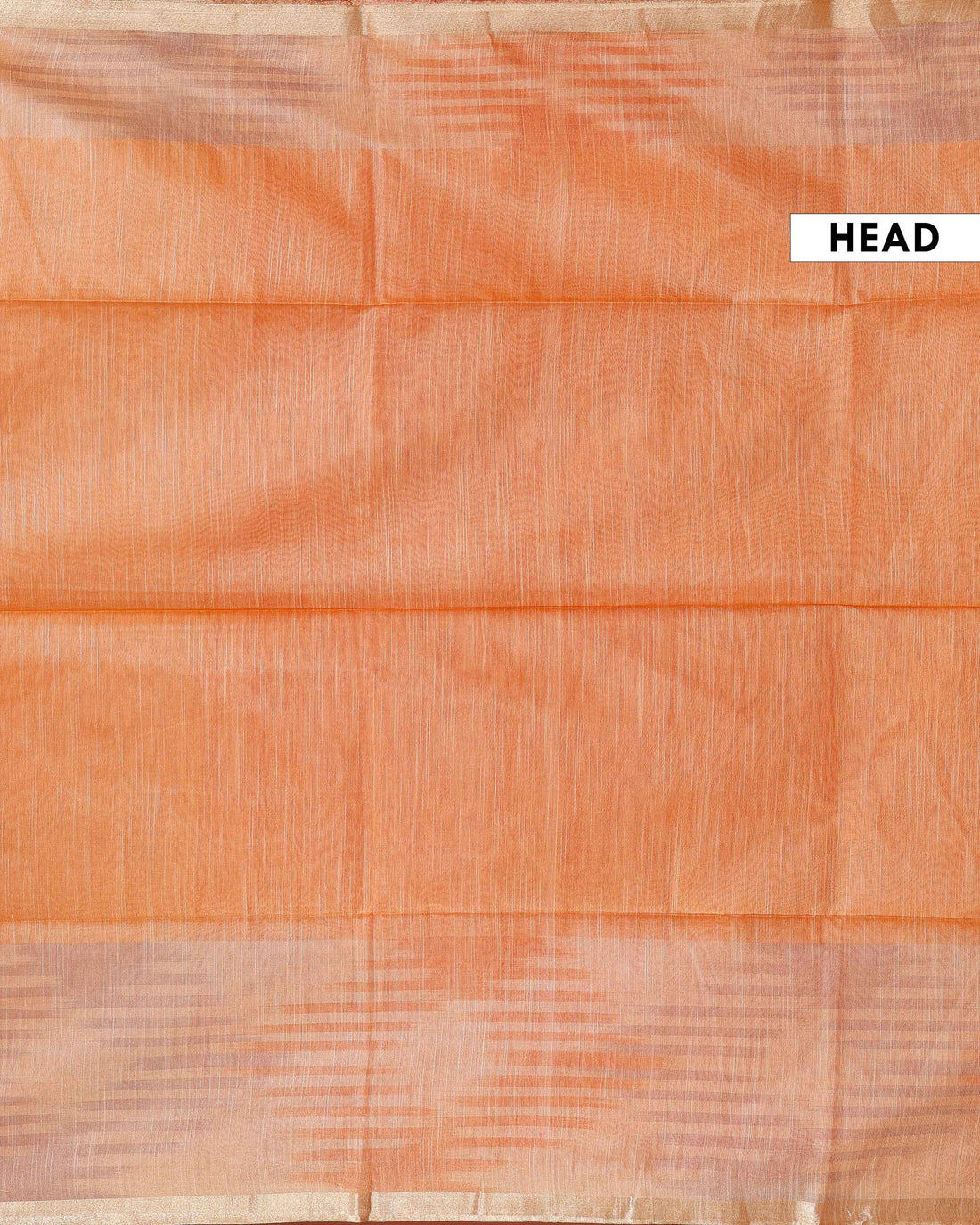 Elegant Semi Silk Saree with Zari Woven Border and Striped Pallu Design - Orange