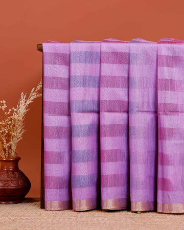 Graceful Semi Silk Saree with Subtle Sheen and Rich Pallu Detail - Purple