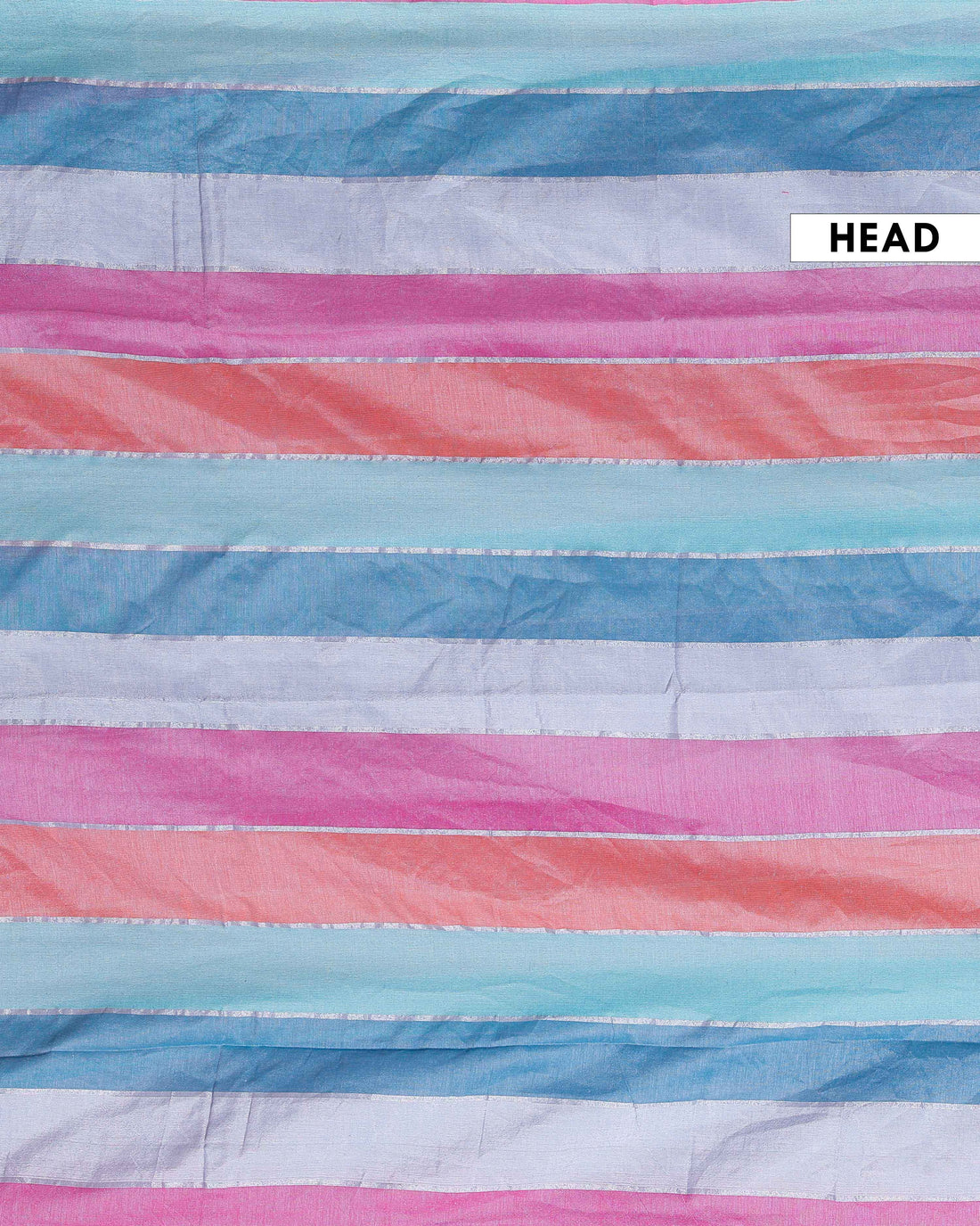 Handwoven Mul Mul Cotton Saree with Bold Striped Pattern and Tassel Detailing – Multi