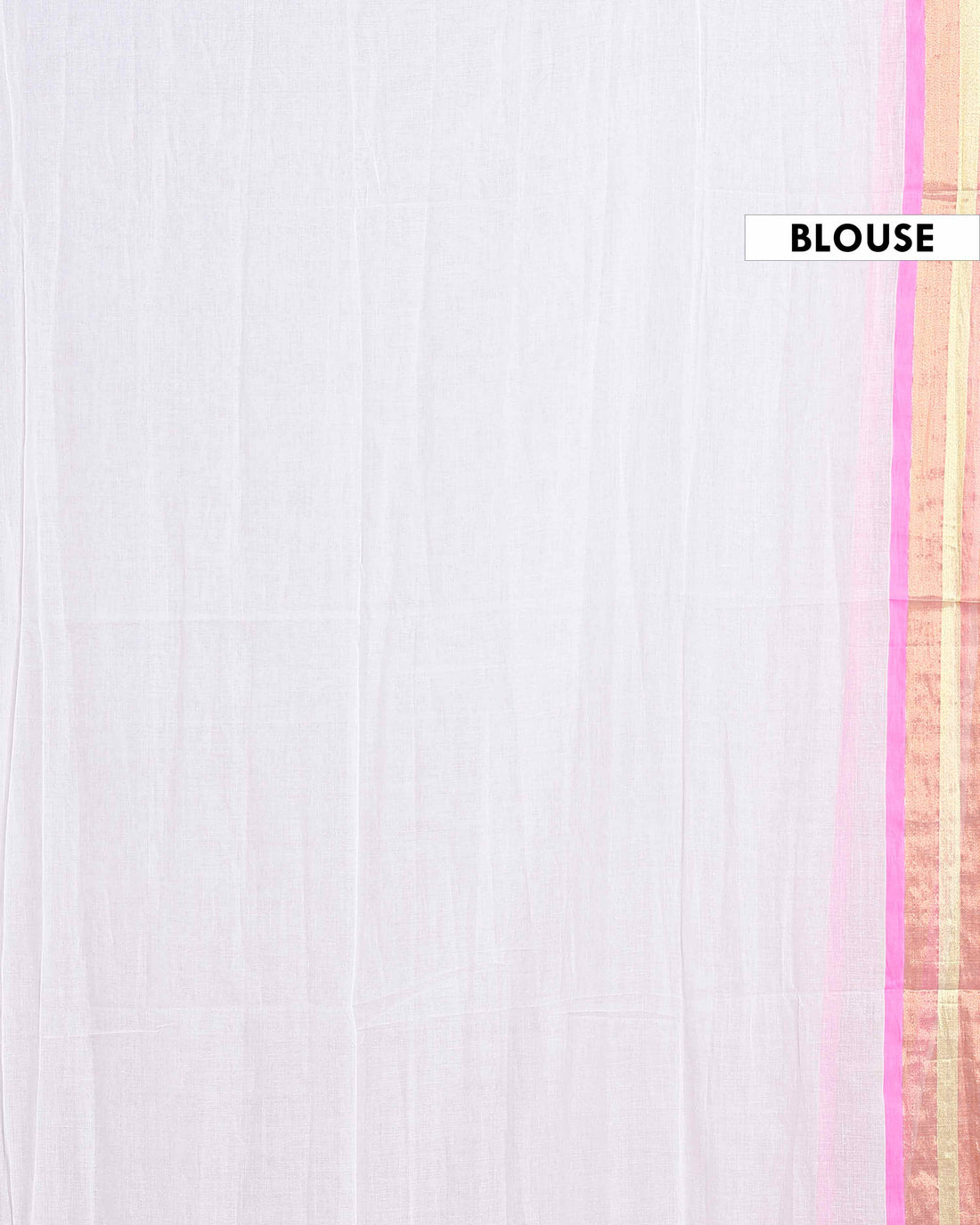 Handwoven Mul Mul Cotton Saree with Subtle Sheen and Contrasting Border – White