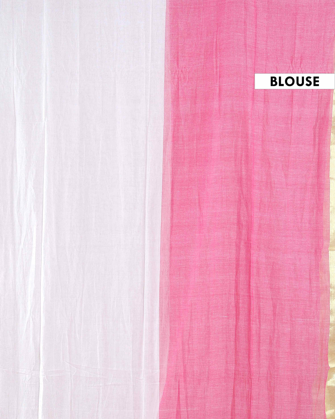 Handwoven Mul Mul Cotton Saree with Subtle Sheen and Contrasting Border – White