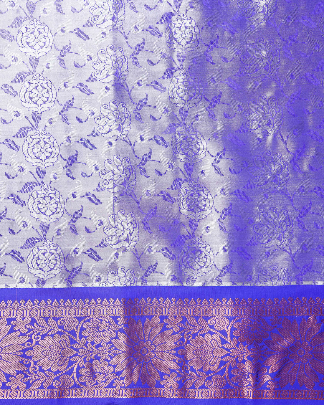 Traditional Kids Pattu Pavadai Material with Intricate Zari Weave - Red