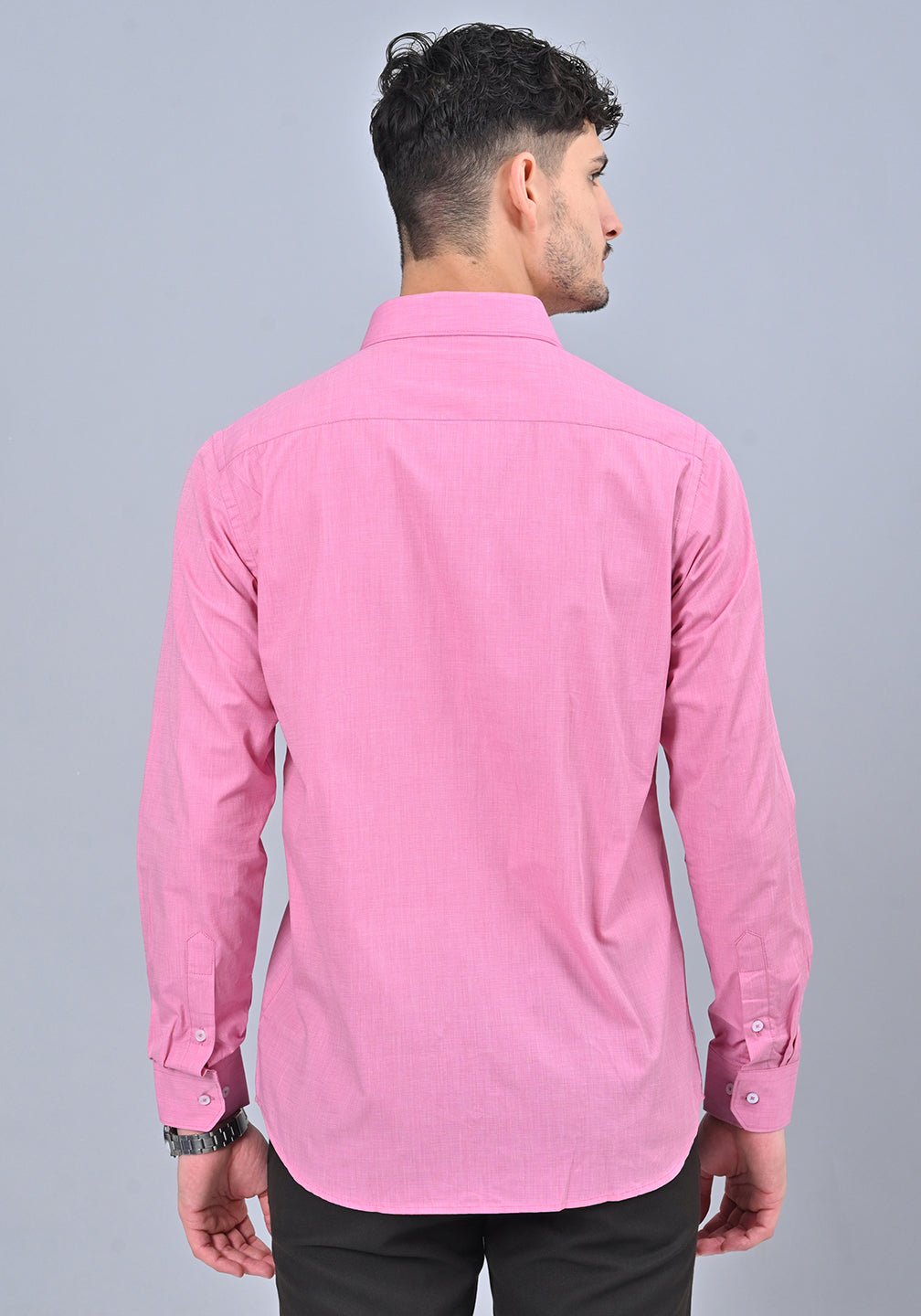 Pink Colour Solid Formal shirt