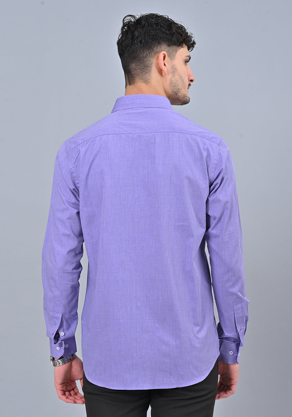 Lavender Colour Solid Formal shirt