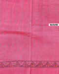 Eleagnt Kantha Work Saree with Floral and Geometric Motifs - Pink