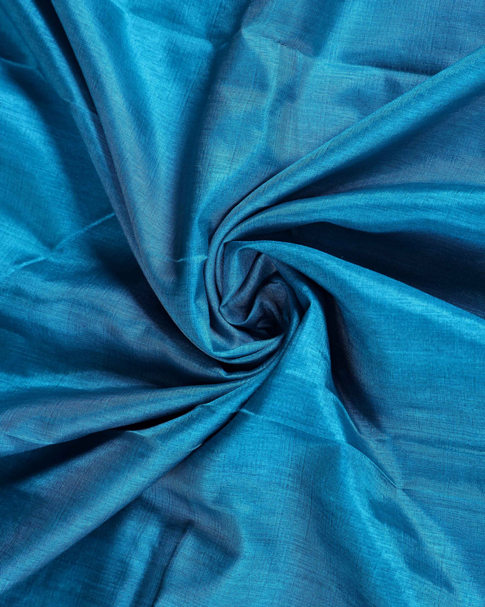 Elegant Kantha Work Saree with Intricate Handcrafted Border and Traditional Motif Detailing - Blue