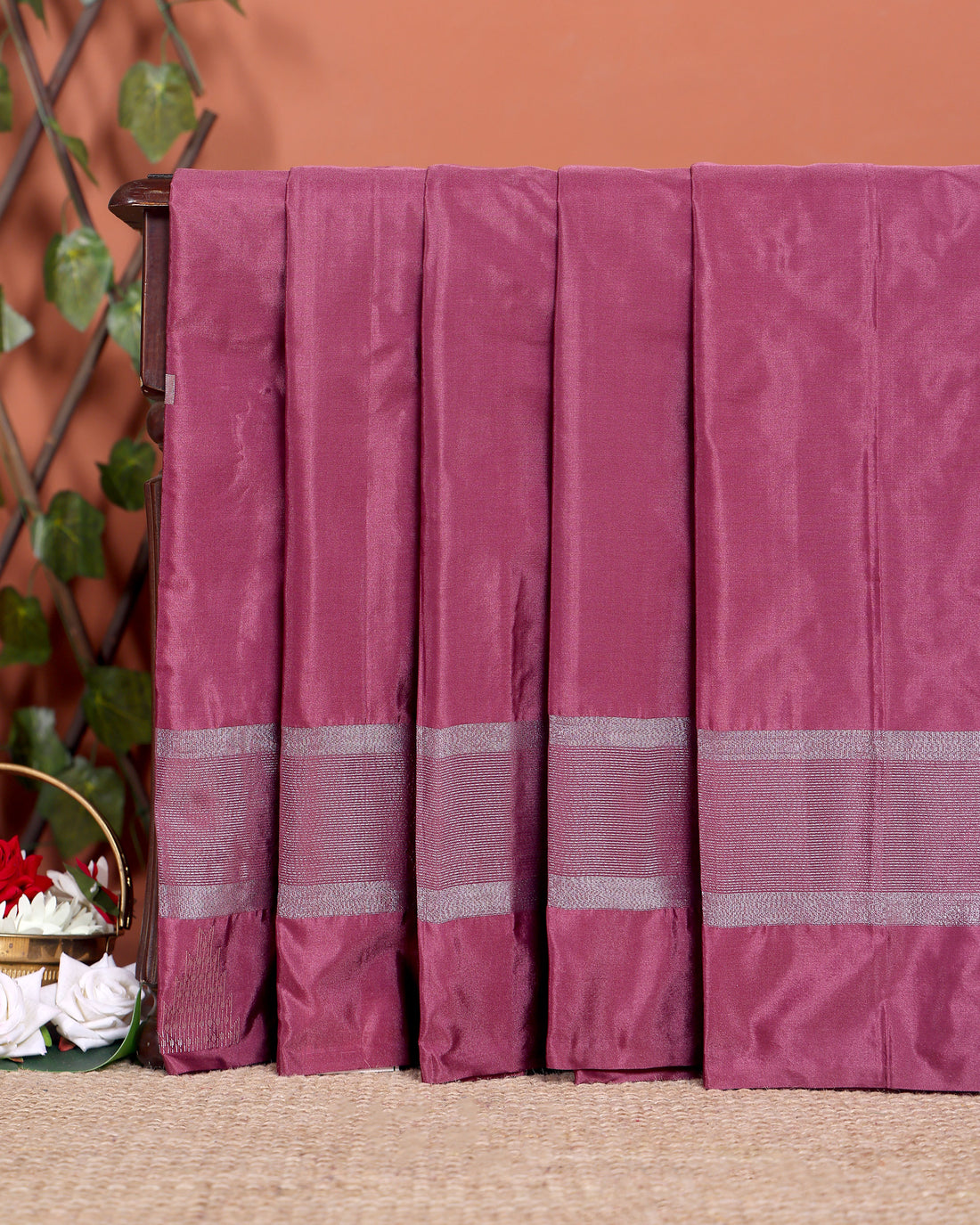 Elegant Lightweight Soft Silk Saree with Intricate Zari Weave Border - Purple