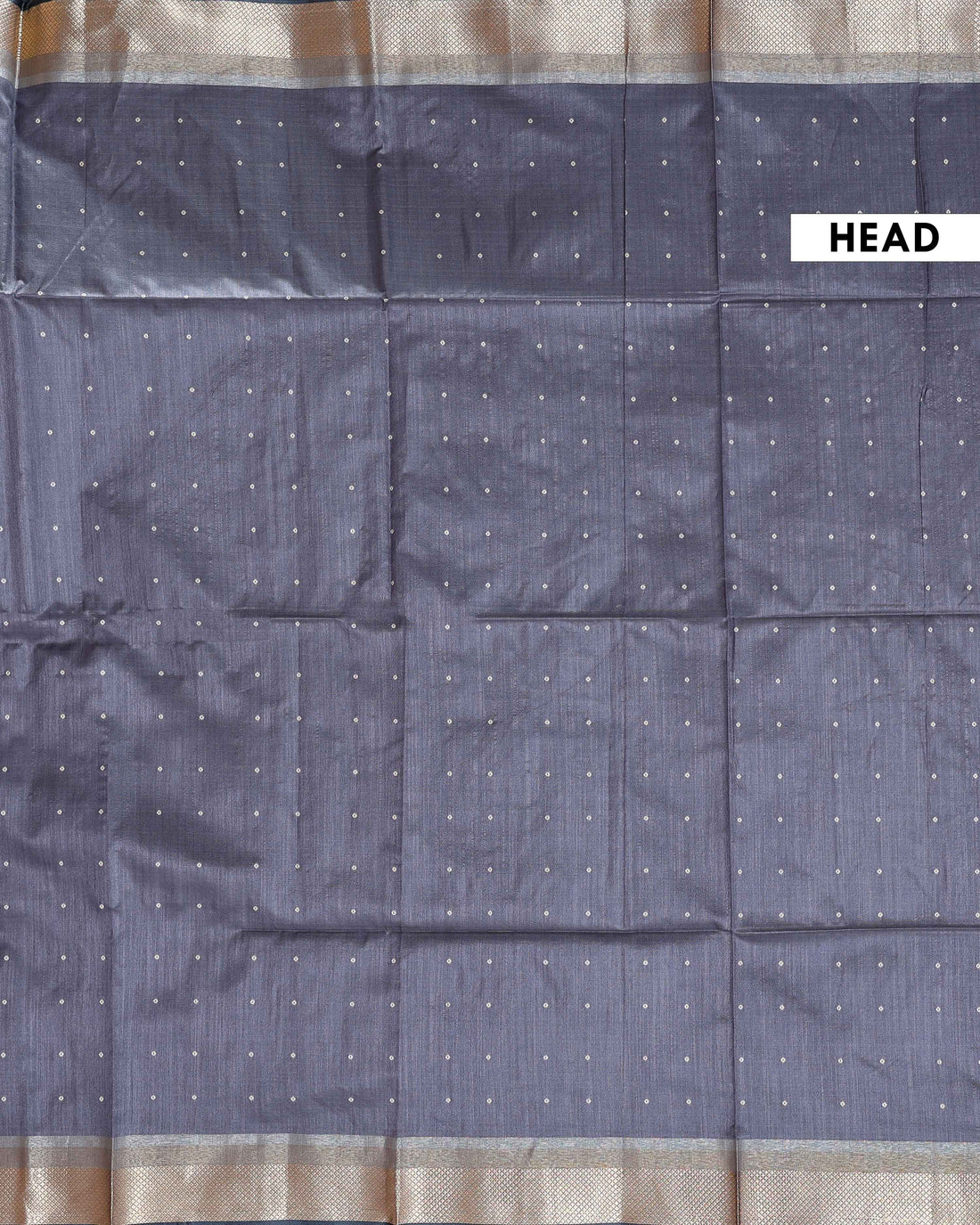 Elegant Semi Silk Saree with All-Over Zari Buttas and Woven Pallu - Dark Grey