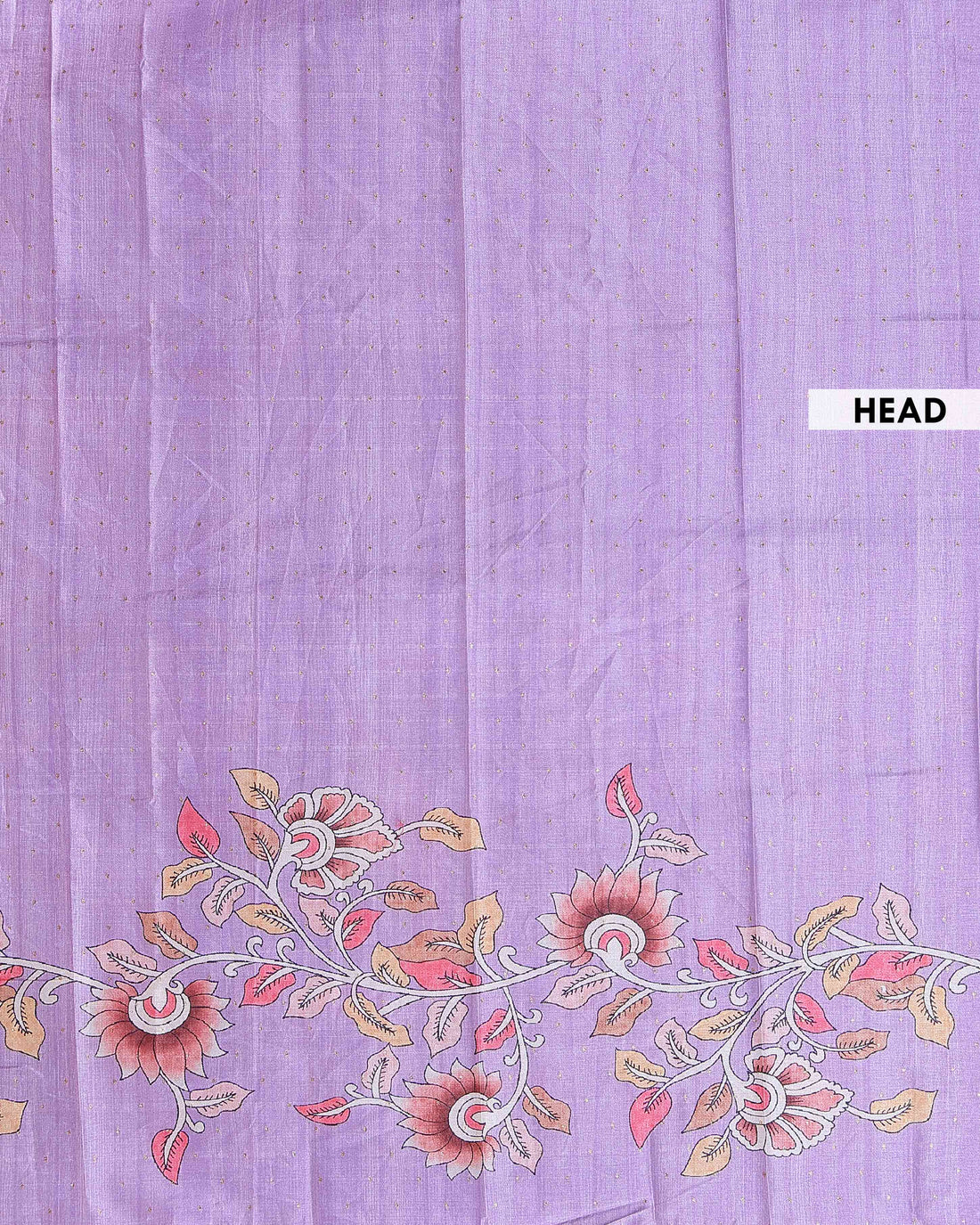 Elegant Semi Tussar Saree with Hand-Painted Elephant and Floral Motifs - Lavender