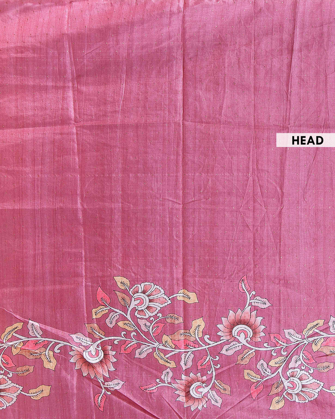 Elegant Semi Tussar Saree with Hand-Painted Elephant and Floral Motifs - Pink