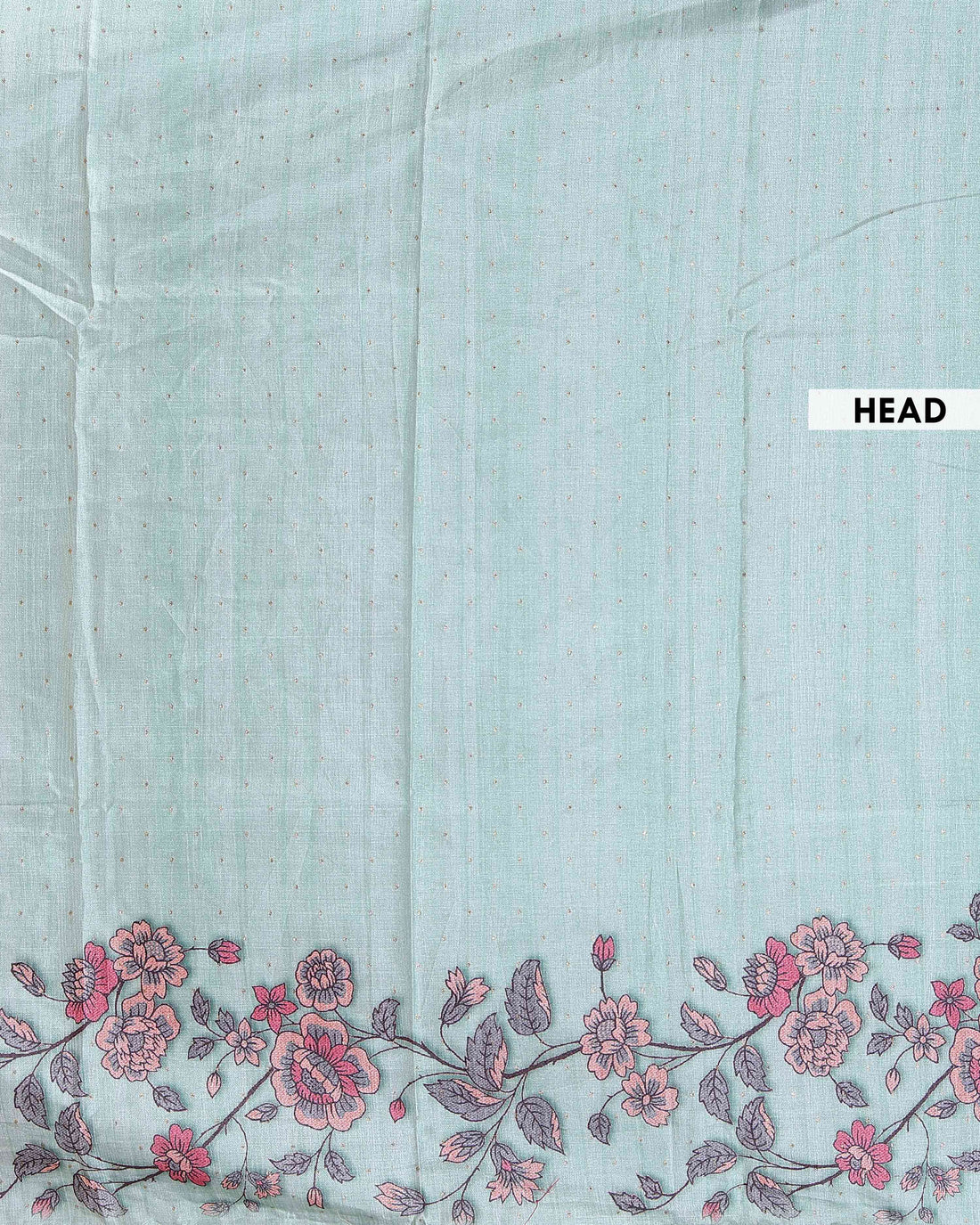 Elegant Semi Tussar Silk Saree with Floral Embroidery and Zari Dots - Green