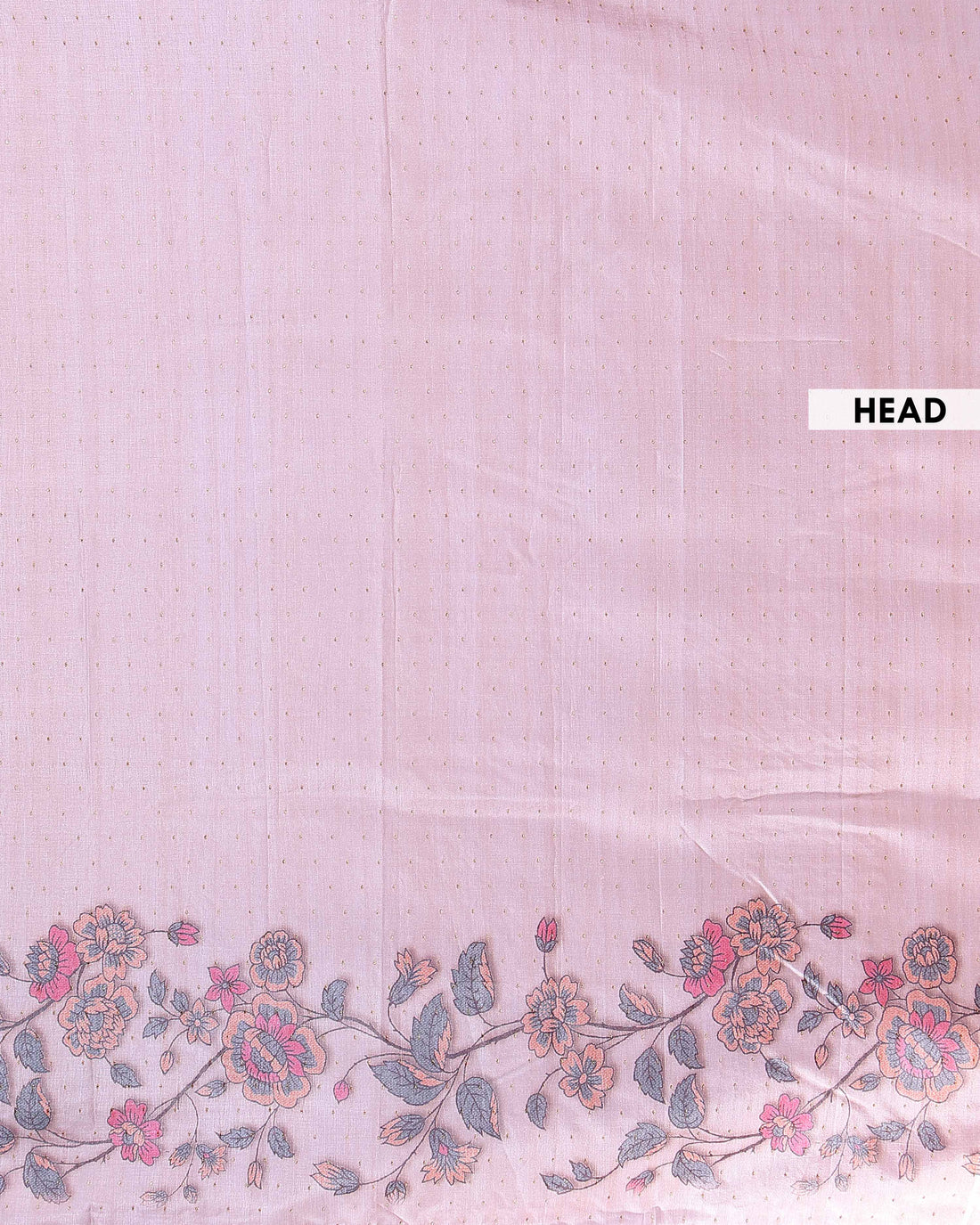 Elegant Semi Tussar Silk Saree with Floral Embroidery and Zari Dots - Light Pink