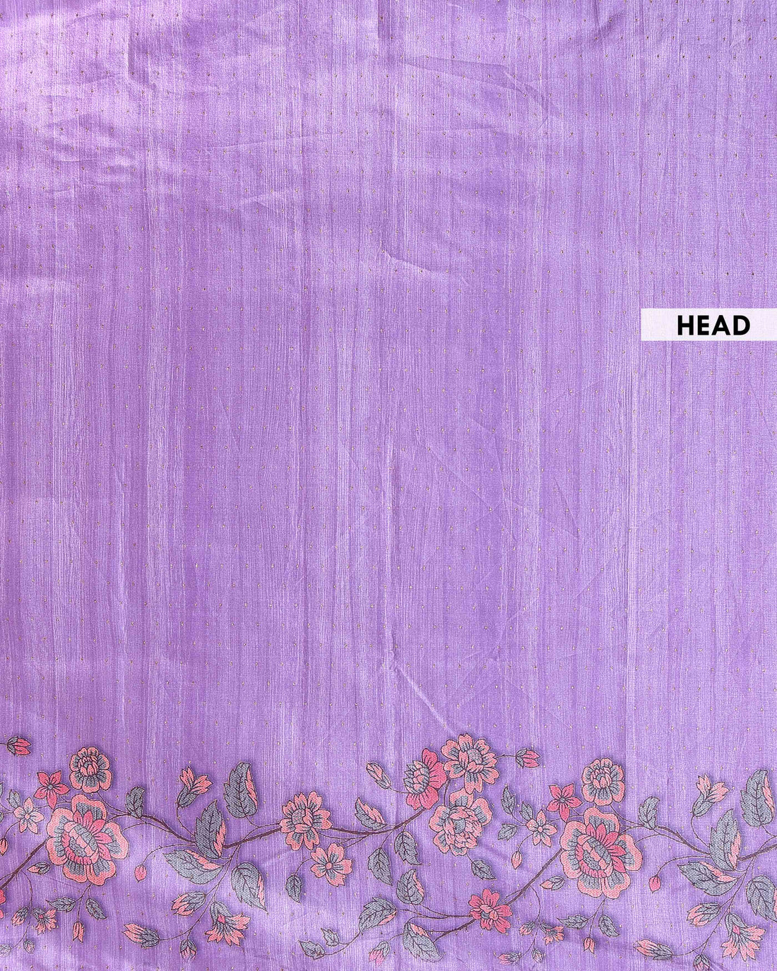 Elegant Semi Tussar Silk Saree with Floral Embroidery and Zari Dots - Purple