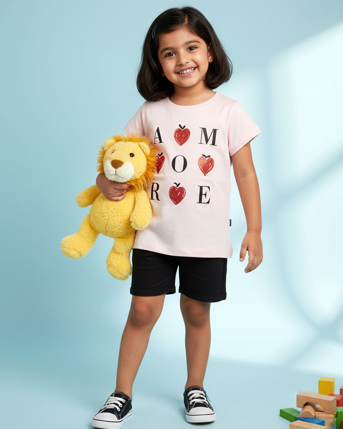 Girls' Graphic Print Crew Neck T-Shirt - White