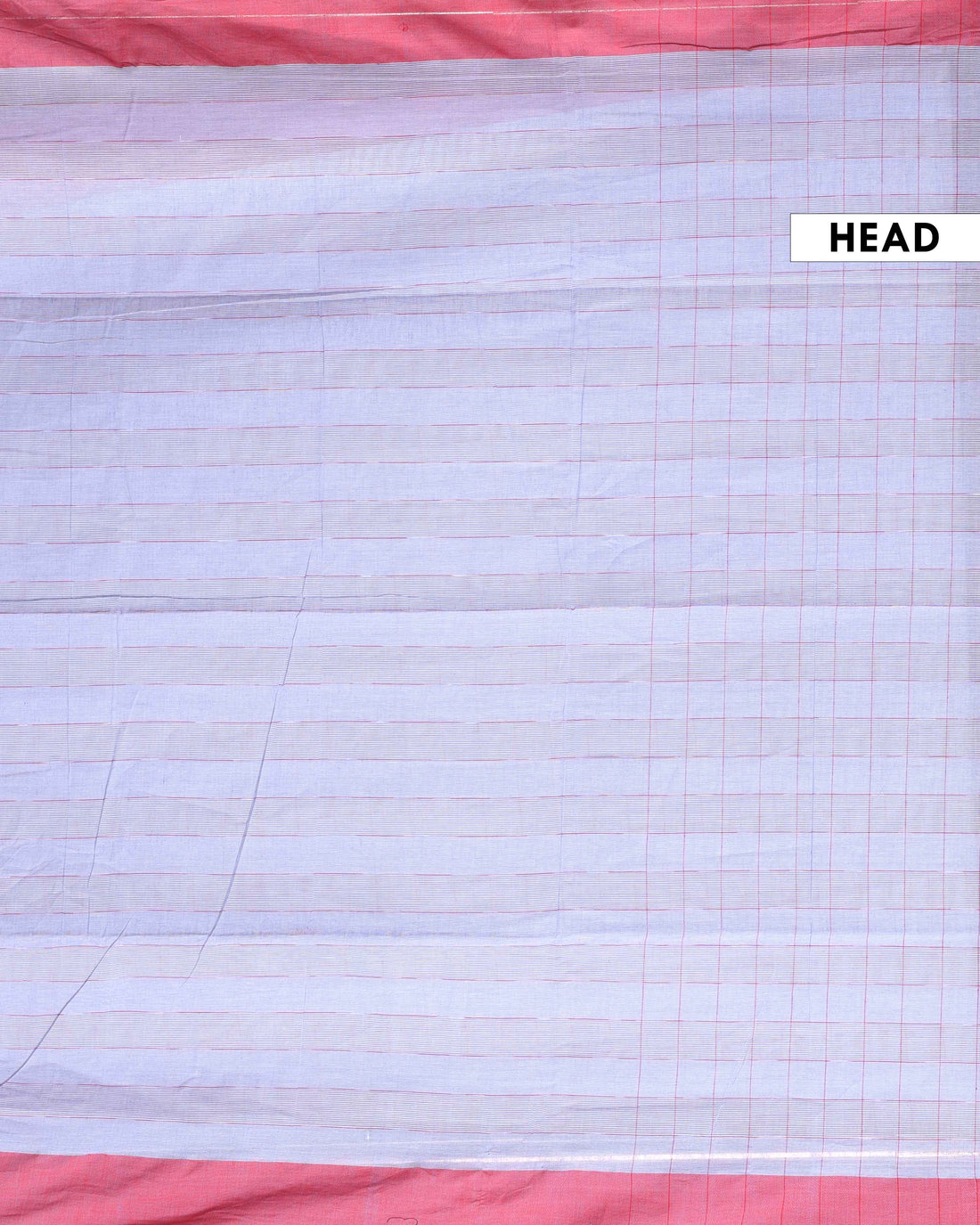 Handloom Cotton Saree with Striped Pattern and Contrasting Border - Lavender