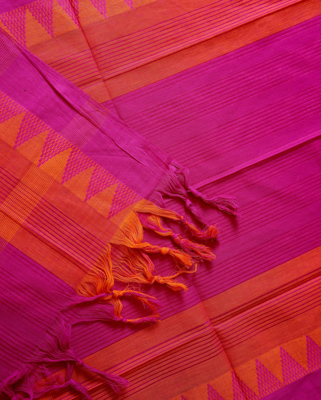 Women's Handloom Cotton Unstitched Salwar Suit Material with Geometric Woven Dupatta - Red