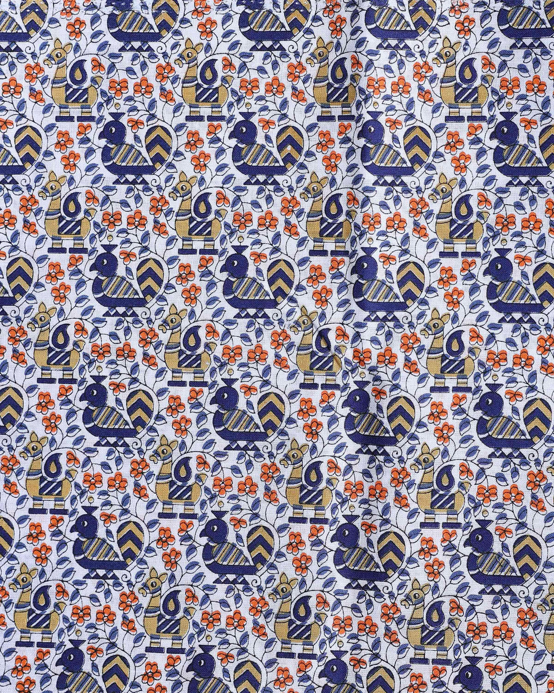 Handloom Khadi Cotton Saree with Contrast Printed Blouse and Tassel Accents - Dark Teal