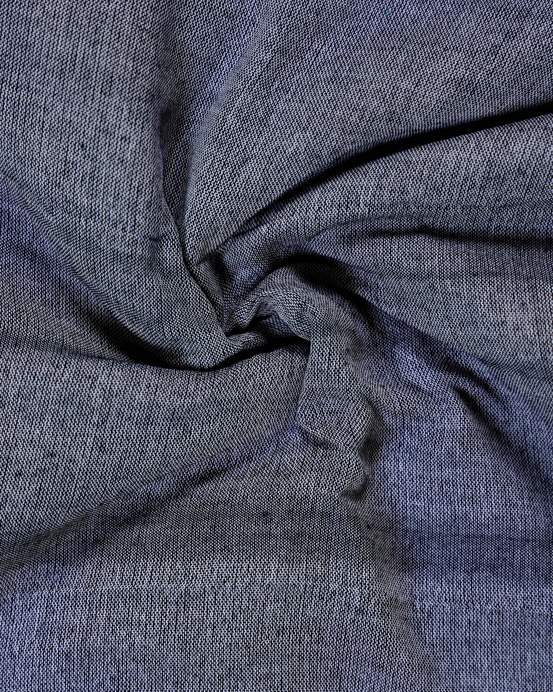 Handloom Khadi Cotton Saree with Contrast Printed Blouse and Tassel Accents - Grey