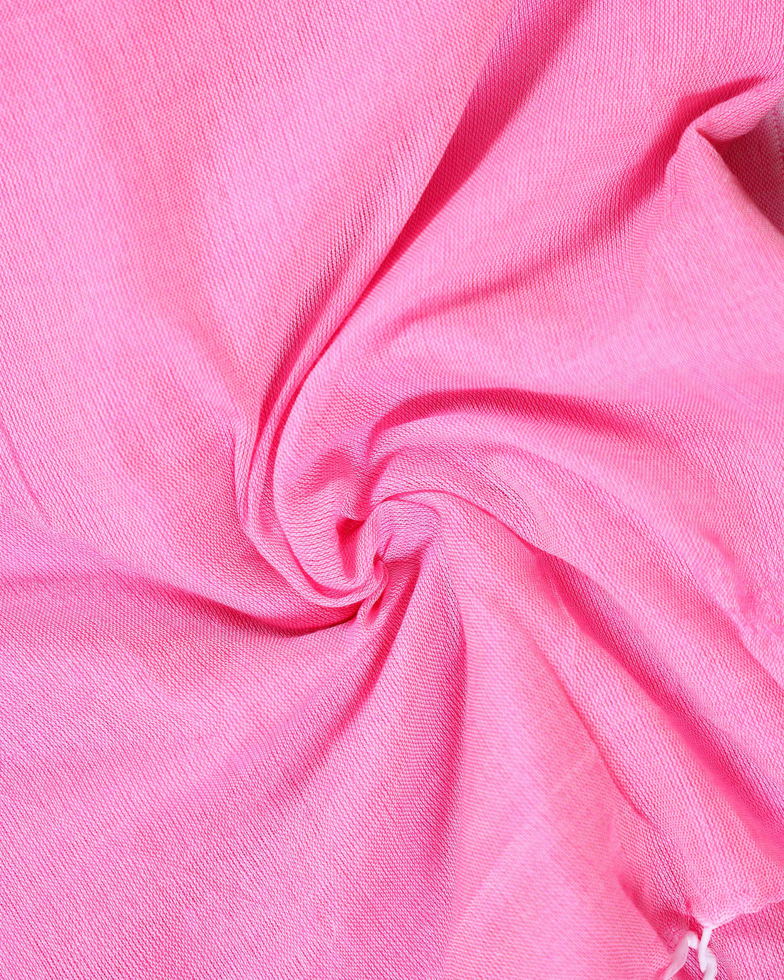 Handloom Khadi Cotton Saree with Contrast Printed Blouse and Tassel Accents - Pink