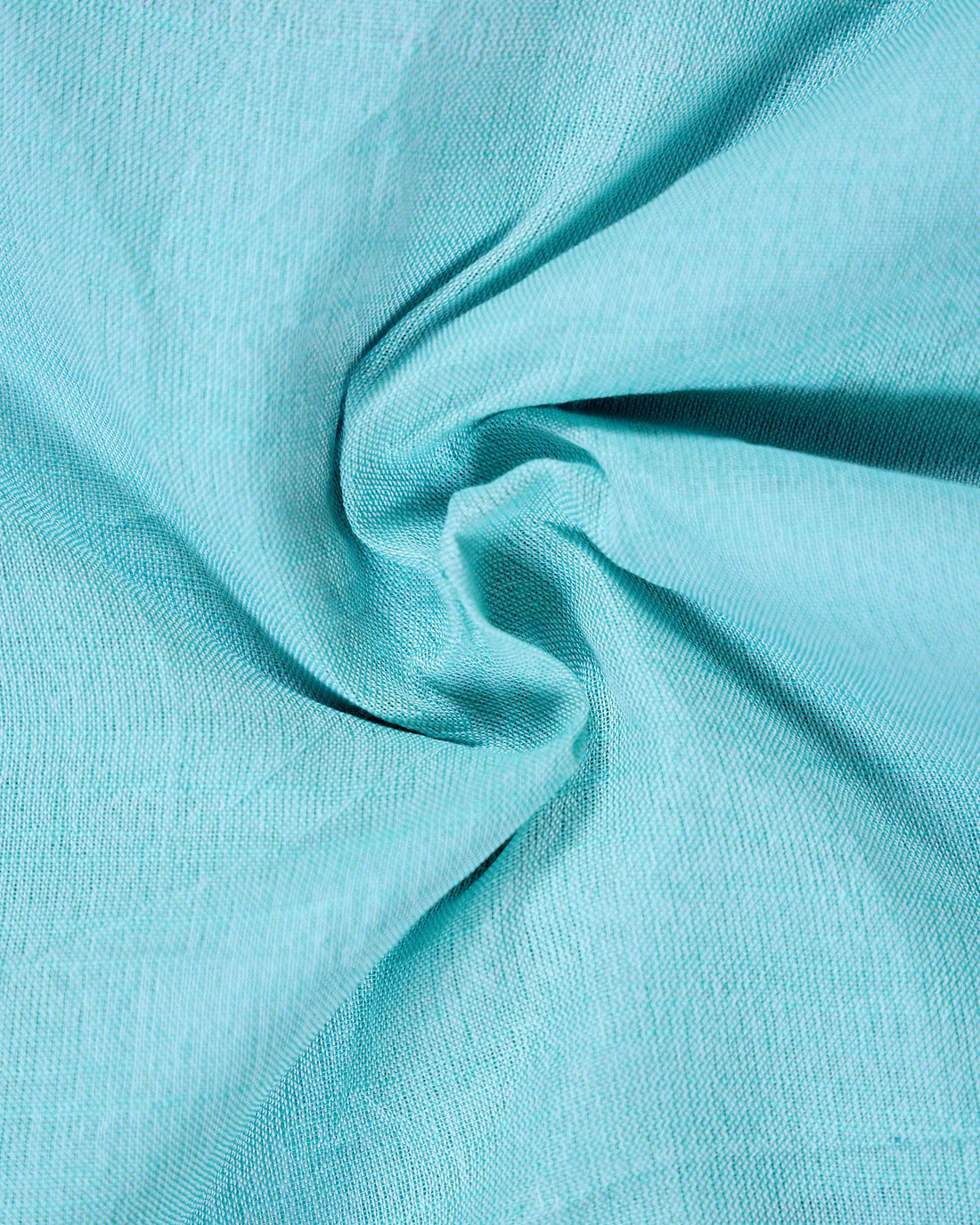 Handloom Khadi Cotton Saree with Contrast Printed Blouse and Tassel Accents - Sky Blue