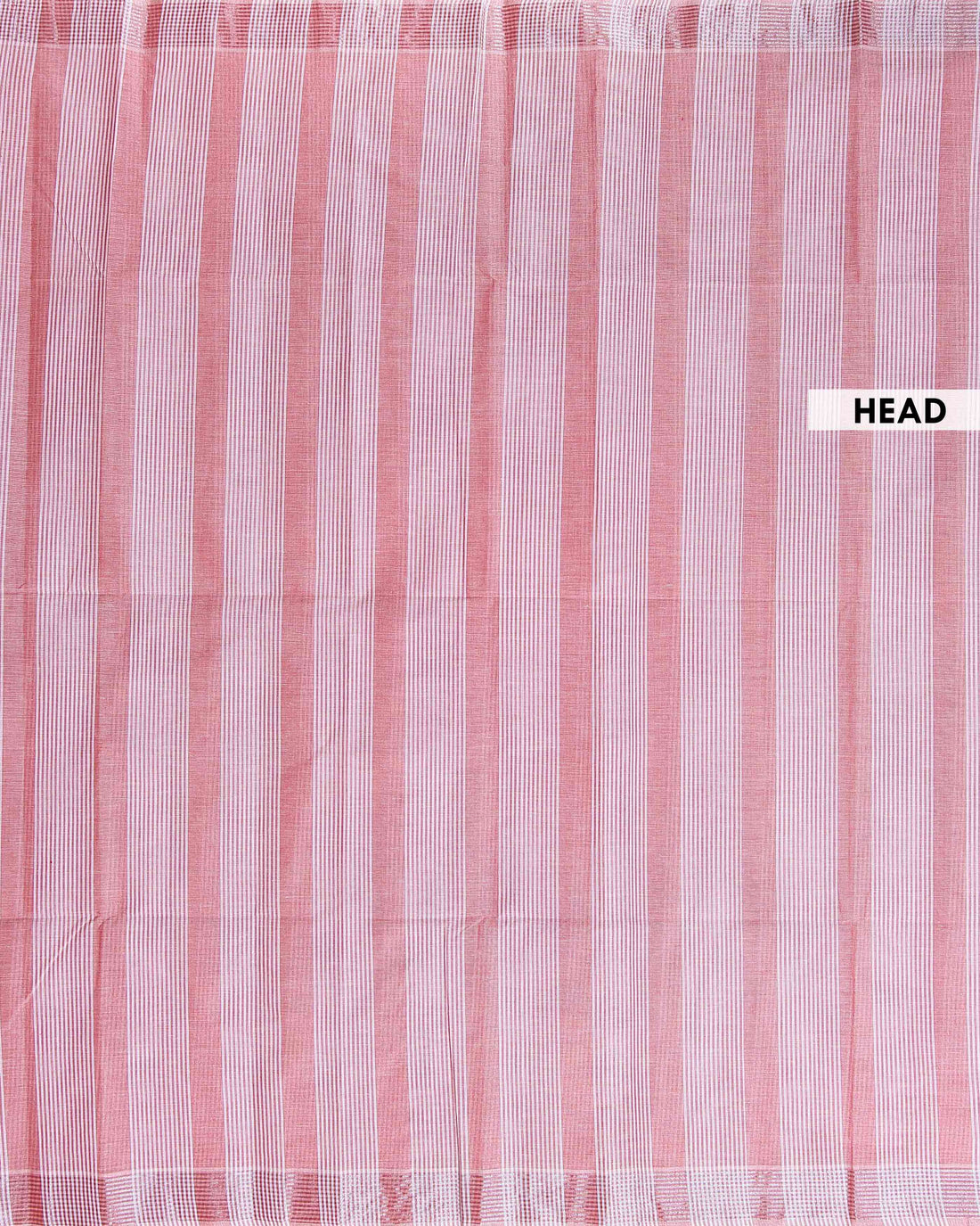 Handloom Kovai Cotton Saree with Striped Body and Woven Border - Pink