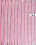 Handloom Kovai Cotton Saree with Striped Body and Woven Border - Pink