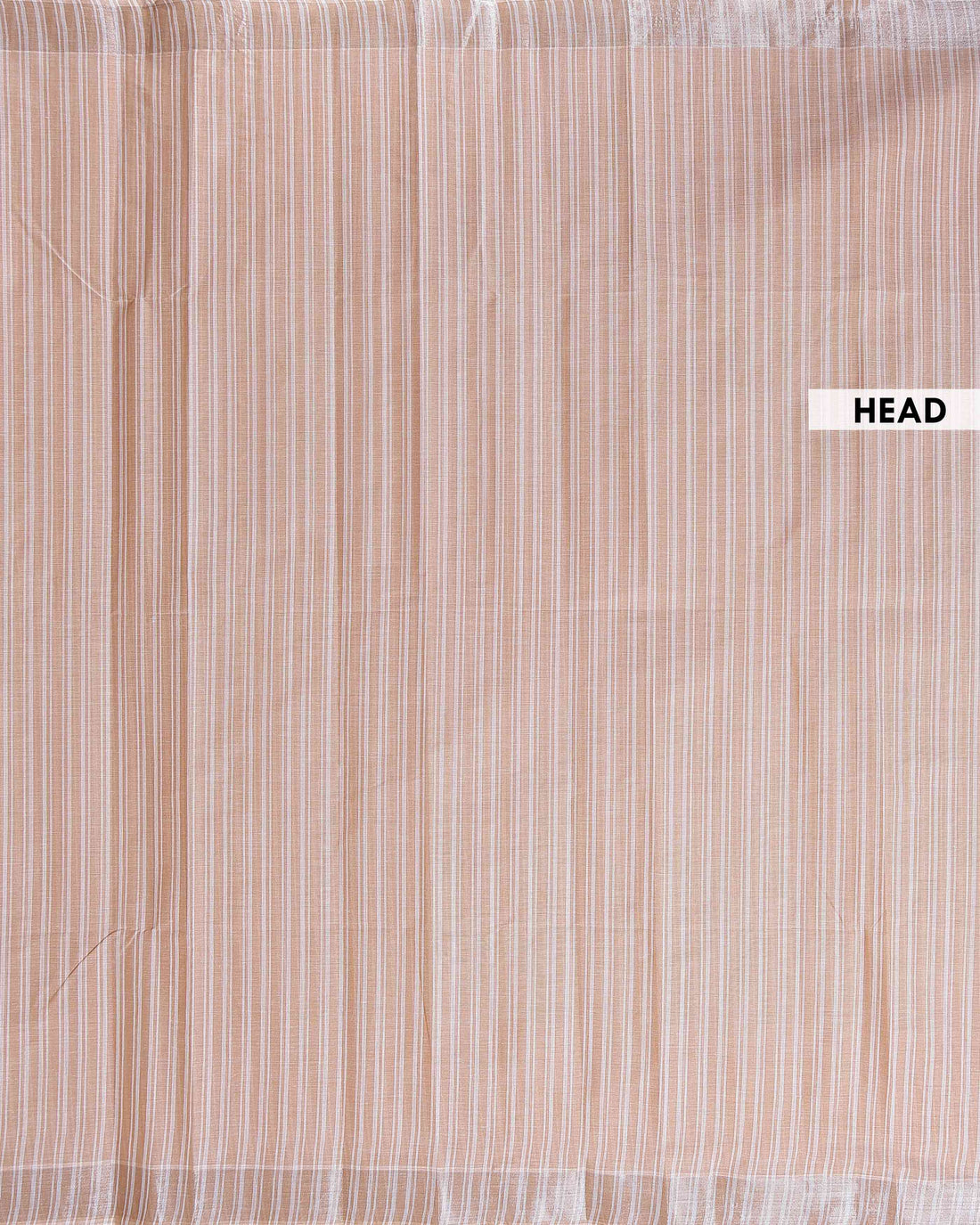 Handloom Kovai Cotton Saree with Subtle Striped Pattern - Brown