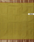 Handloom Venkatagiri Cotton Saree with Traditional Zari Woven Border - Green
