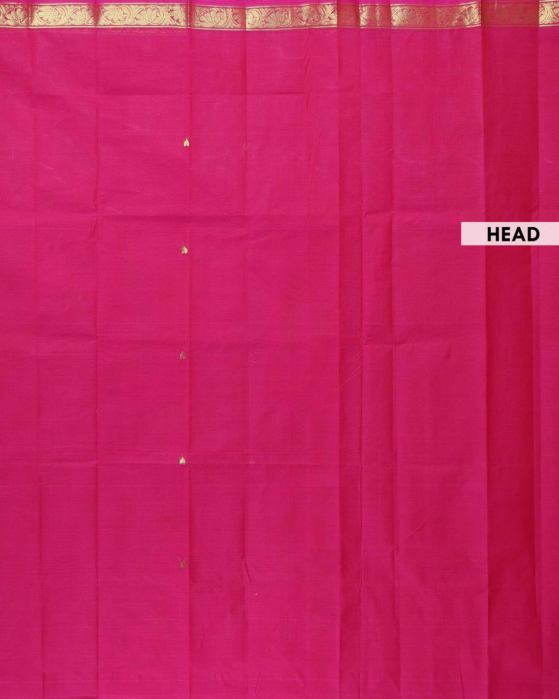 Handloom Venkatagiri Handloom Cotton Saree with Zari Butta and Traditional Woven Zari Border - Pink