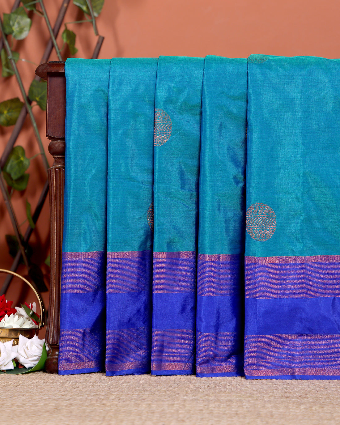 Handloom Woven Soft Silk Saree with Traditional Zari Border - Blue