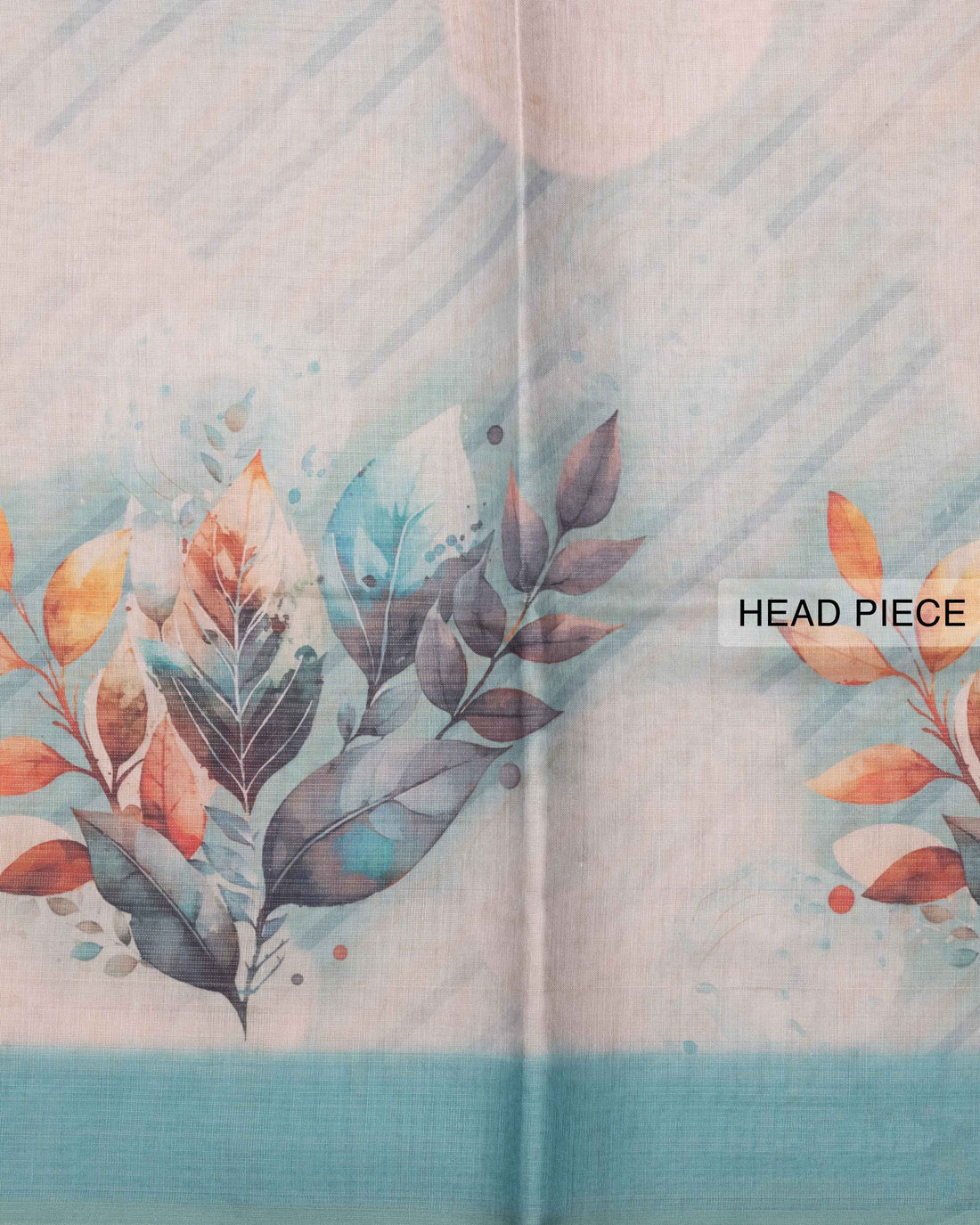 Ethnic Floral Printed Tissue Saree - Green