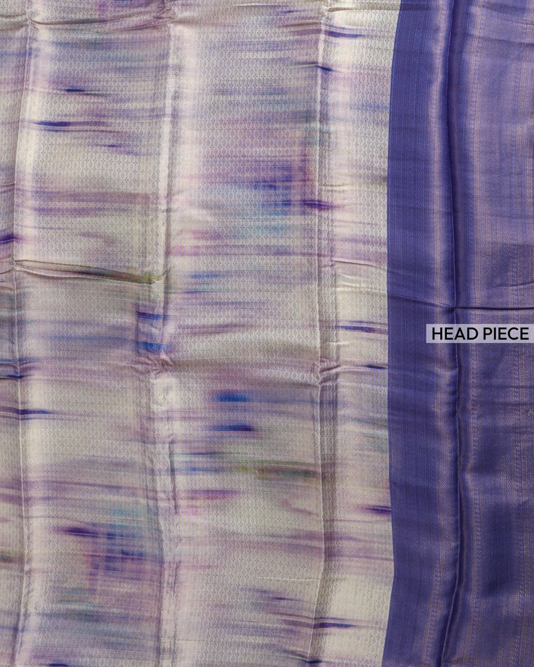 Abstract Soft Silk Saree With Solid Blouse - Purple