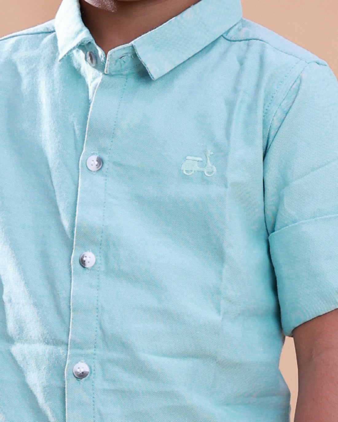 Kids' Classic Button-Down Solid Casual Shirt - Sky Blue