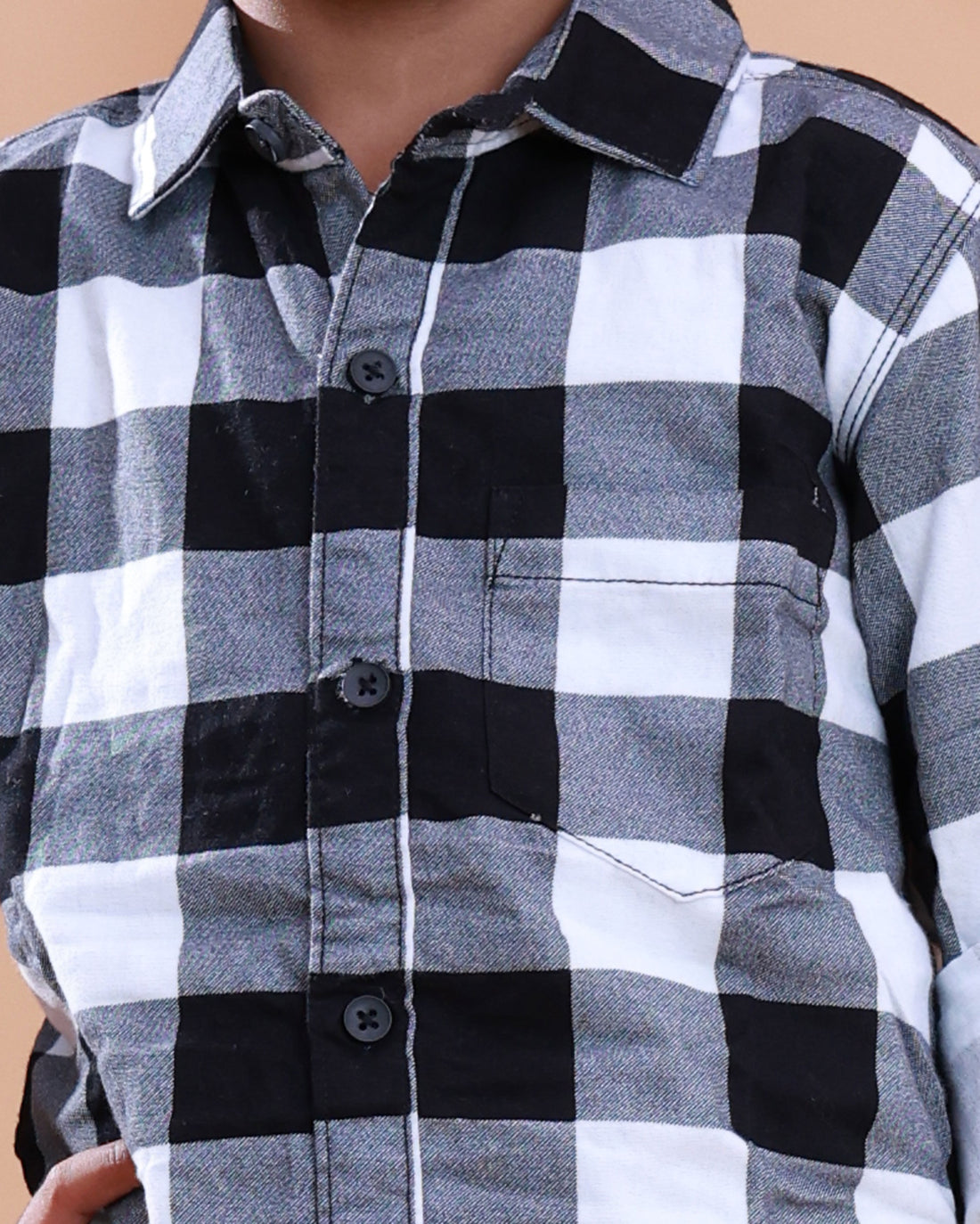 Boys Festive Stylish Checked Patterned Shirt - Multi