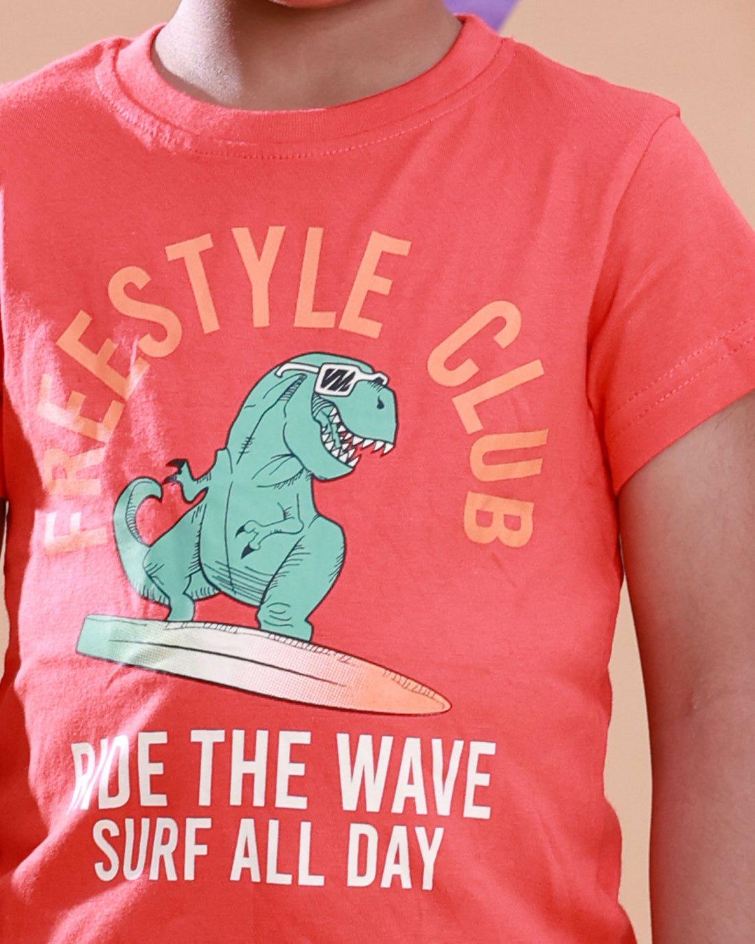 Boys Festive Stylish Printed T- Shirt - Red