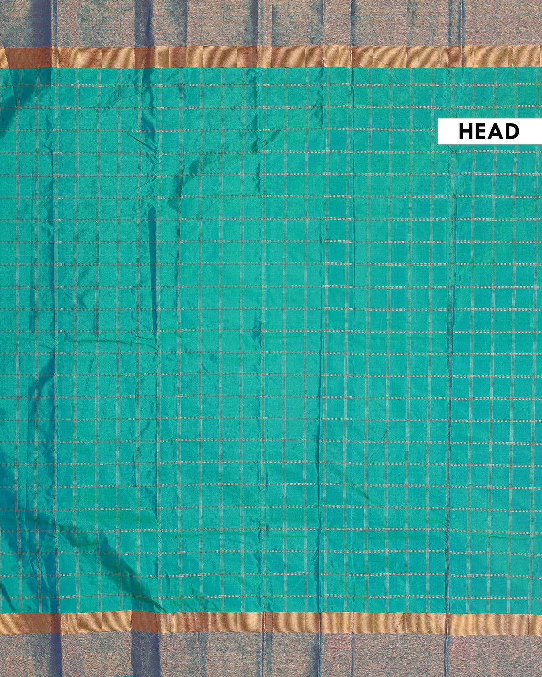 Handloom Soft Silk Saree with Intricate Zari Checks and a Rich Border - Green